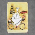 Tabliczka dekoracyjna metalowa CHEF ON BIKE 1