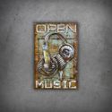 Obraz metalowy 3D LOFT MUZYKA RECORD 60x90 cm