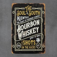 metalowa tabliczka retro Bourbon Whiskey 