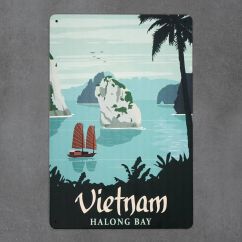 plakat metalowy z nadrukiem vietnam retro