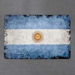 tabliczka metalowa flaga Argentyny 