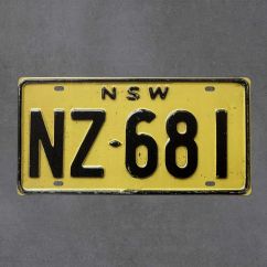 tabliczka metalowa rejestracyjna NSW