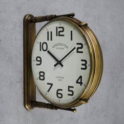 zegar ścienny loftowy do salonu dwustronny dworcowy dwustronny