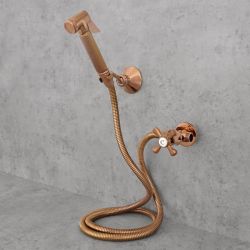 bateria bidetowa jednouchwytowa antyczny brąz retro