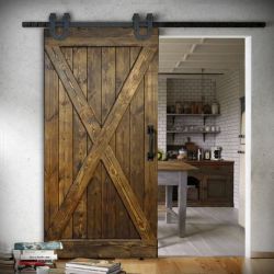 Drzwi przesuwne drewniane sosnowe FOREST - X