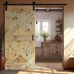 Drzwi przesuwne drewniane sosnowe FOREST 2X olej naturalny