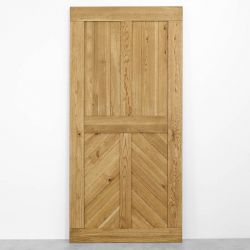 Rustykalne dębowe drzwi przesuwne