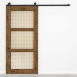 drzwi rattanowe przesuwne do garderoby boho