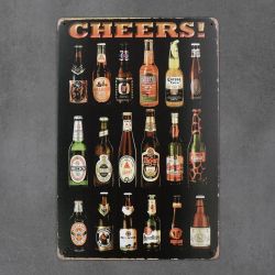 metalowa tabliczka retro cheers