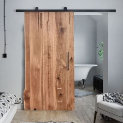Drzwi przesuwne drewniane dębowe ONE BOARD na wymiar