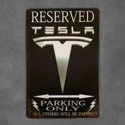 reserved Tesla parking only