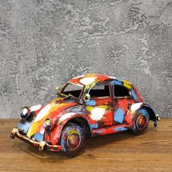 rzeźba z metalu nowoczesna samochód garbus