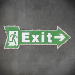 Exit tabliczka kierunkowa wyjście