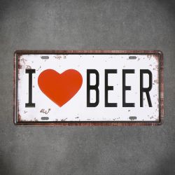 tabliczka ścienna i love beer