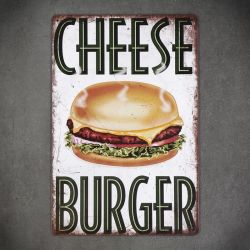tabliczka metalowa cheesburger