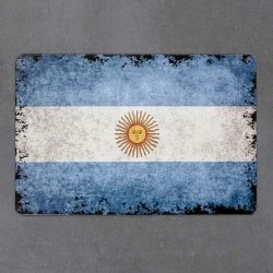 tabliczka metalowa flaga Argentyny 