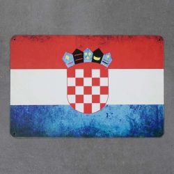 tabliczka metalowa flaga Chorwacji