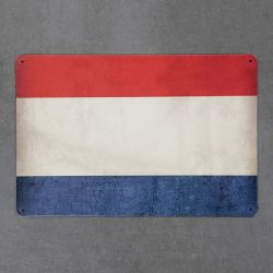 tabliczka metalowa flaga Holandii retro