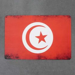 tabliczka metalowa flaga Tunezji