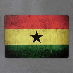 tabliczka metalowa ścienna flaga Ghany