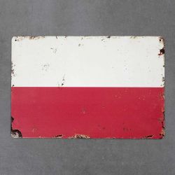 tabliczka metalowa ścienna retro flaga Polski