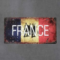 tabliczka metalowa ścienna retro France