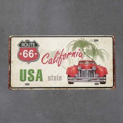 tabliczka metalowa ścienna retro usa california route 66