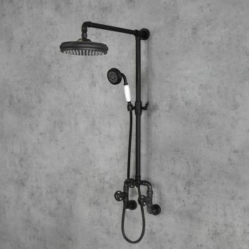 bateria prysznicowa czarna loft