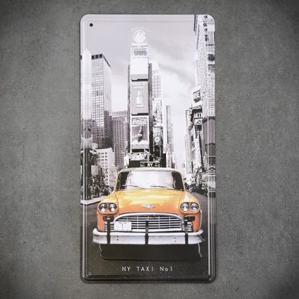 Taxi new york tabliczka retro