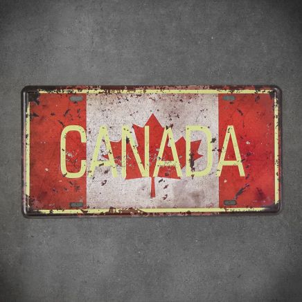 Tabliczka dekoracyjna metalowa FLAGA CANADA