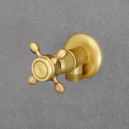 kranik do węża wc pralki stare złoto