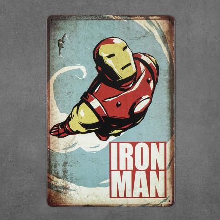 tabliczka metalowa dekoracyjna retro iron man