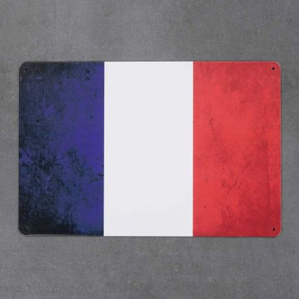 tabliczka metalowa flaga Francji