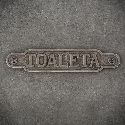 Tabliczka dekoracyjna żeliwna TOALETA 2