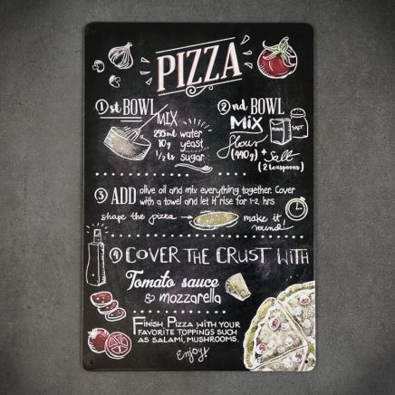 tabliczki dekoracyjne do pizzeri