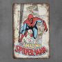 metalowa tabliczka retro amazing spider man