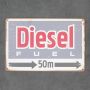 metalowa tabliczka retro diesel