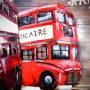 czerwony autobus z ondynu obraz 3d