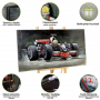 obraz metalowy bolid f1