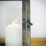 stalowy szklany lampion