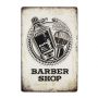 tabliczka metalowa ścienna barber shop