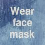 tabliczka metalowa vintage wear face mask