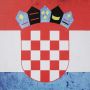 tabliczka metalowa z nadrukiem flagi Chorwacji