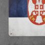 tabliczka metalowa z nadrukiem flagi Serbii