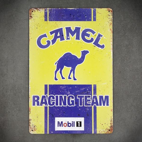 Tabliczka dekoracyjna metalowa CAMEL RACING TEAM