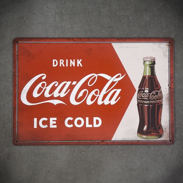 Tabliczka dekoracyjna metalowa COCA-COLA ICE COLD