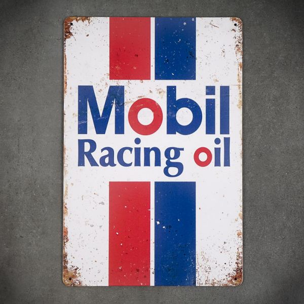 Tabliczka dekoracyjna metalowa MOBIL RACING OIL