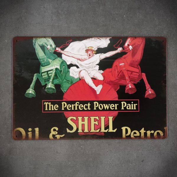 Tabliczka dekoracyjna metalowa SHELL OIL&PETROL