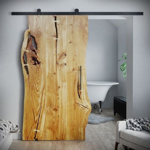Drzwi przesuwne drewniane dębowe ONE BOARD PREMIUM olej naturalny