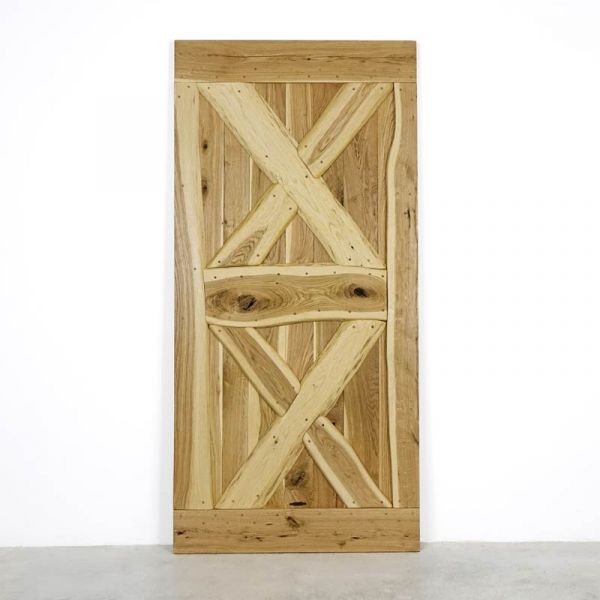 Drzwi przesuwne drewniane dębowe OLD 100x210 Olej Naturalny-WYPRZEDAŻ
